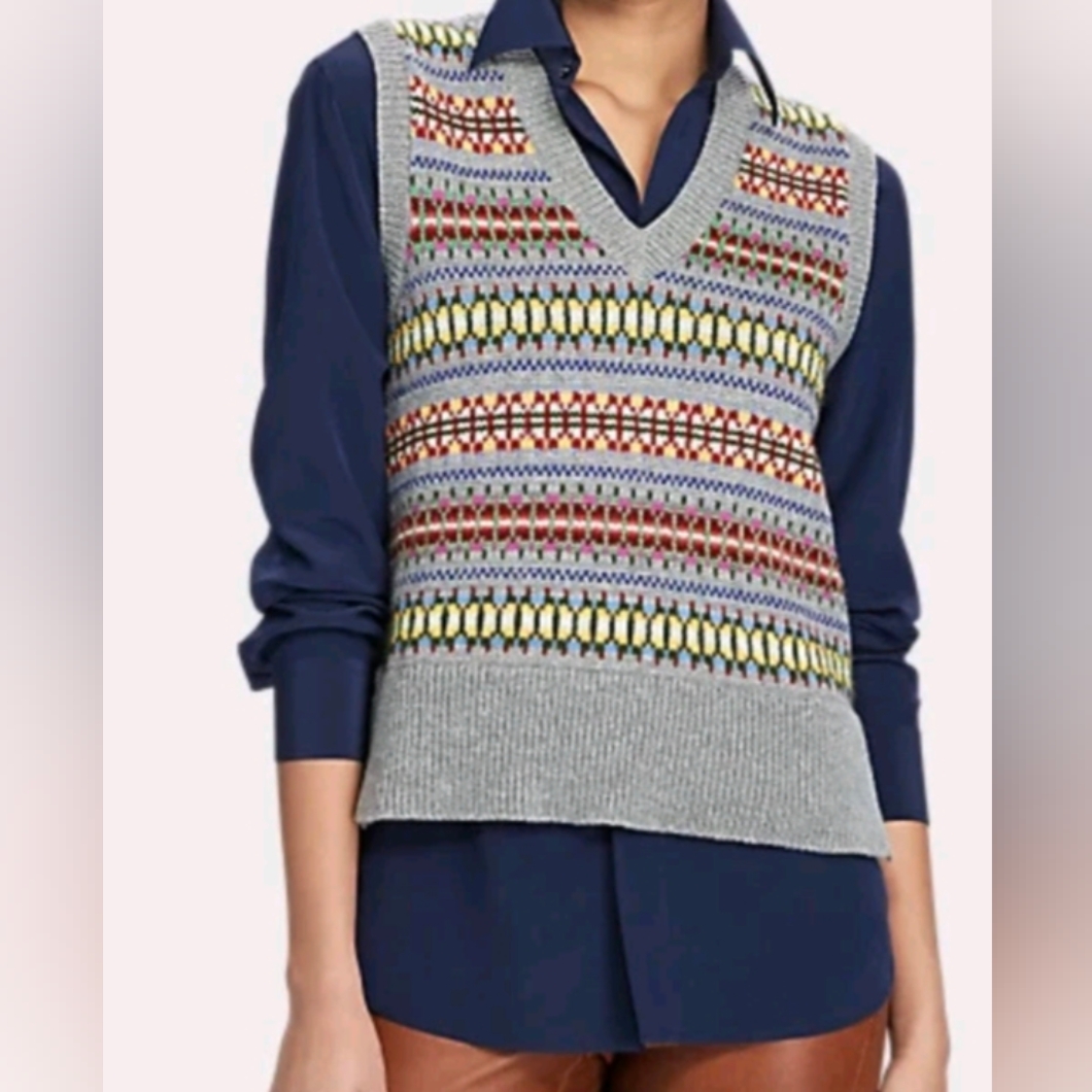 Ralph Lauren Fair Isle Colorful Knit Sweater Vest
